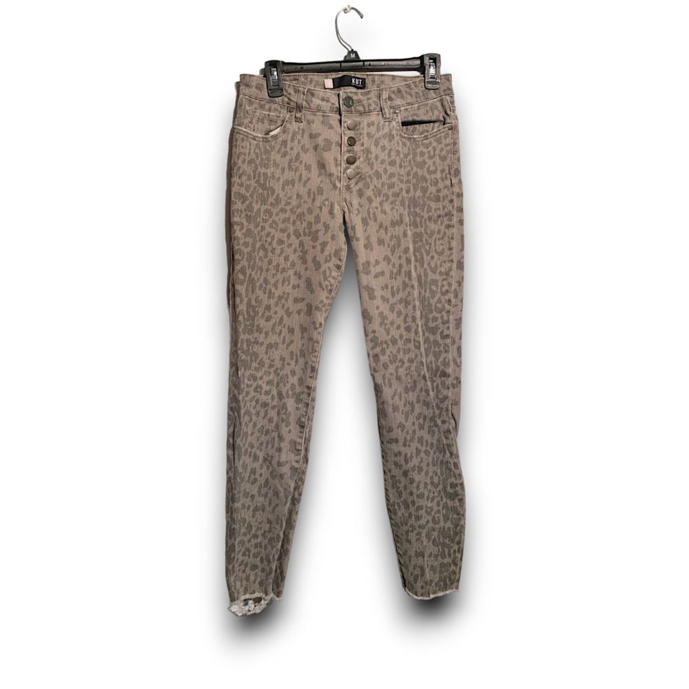 KUT From The Kloth Faded Animal Print Jeans Size 6